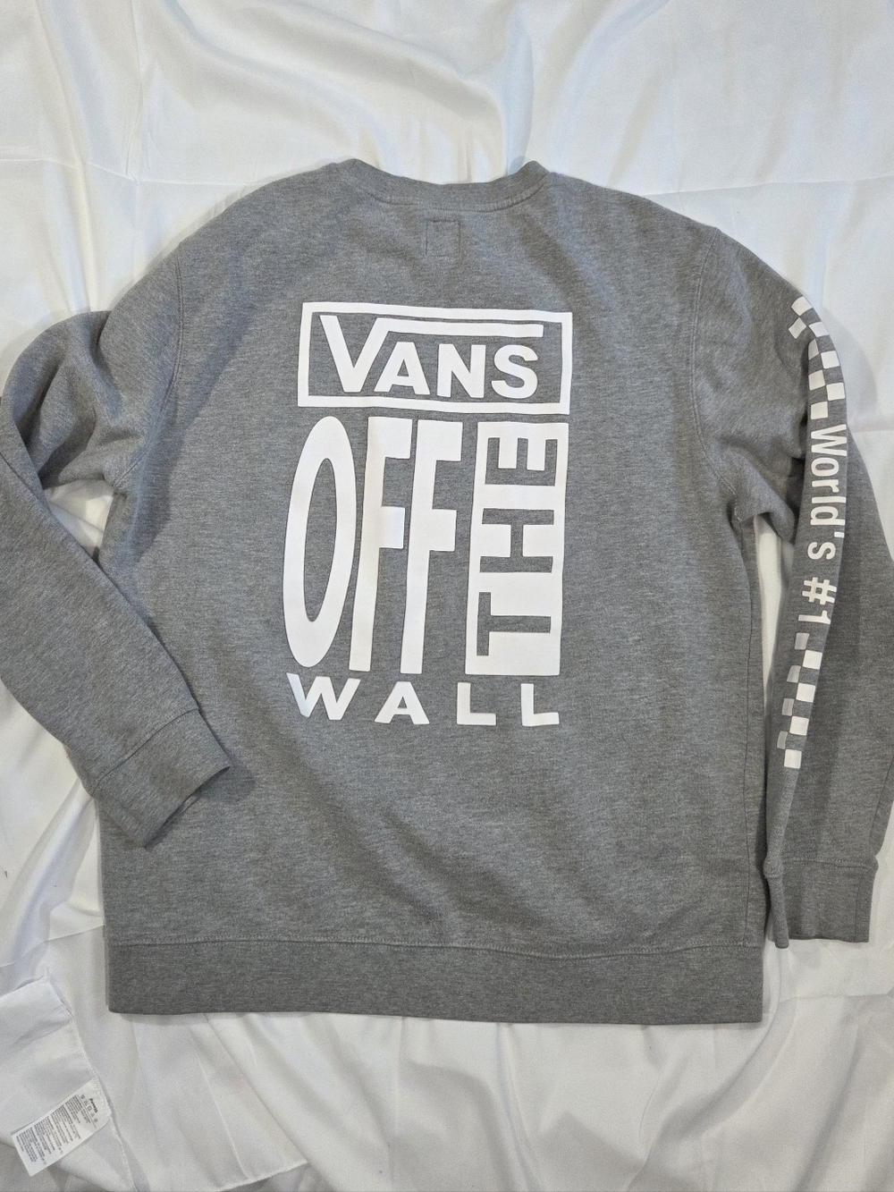 Vans Checkered Sleeve Crewneck Sweatshirt